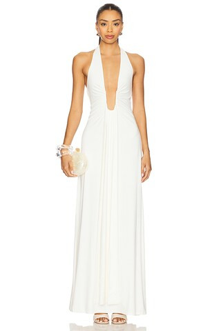 MISHA Jennifer Maxi Dress in Ivory from Revolve.com | Revolve Clothing (Global)