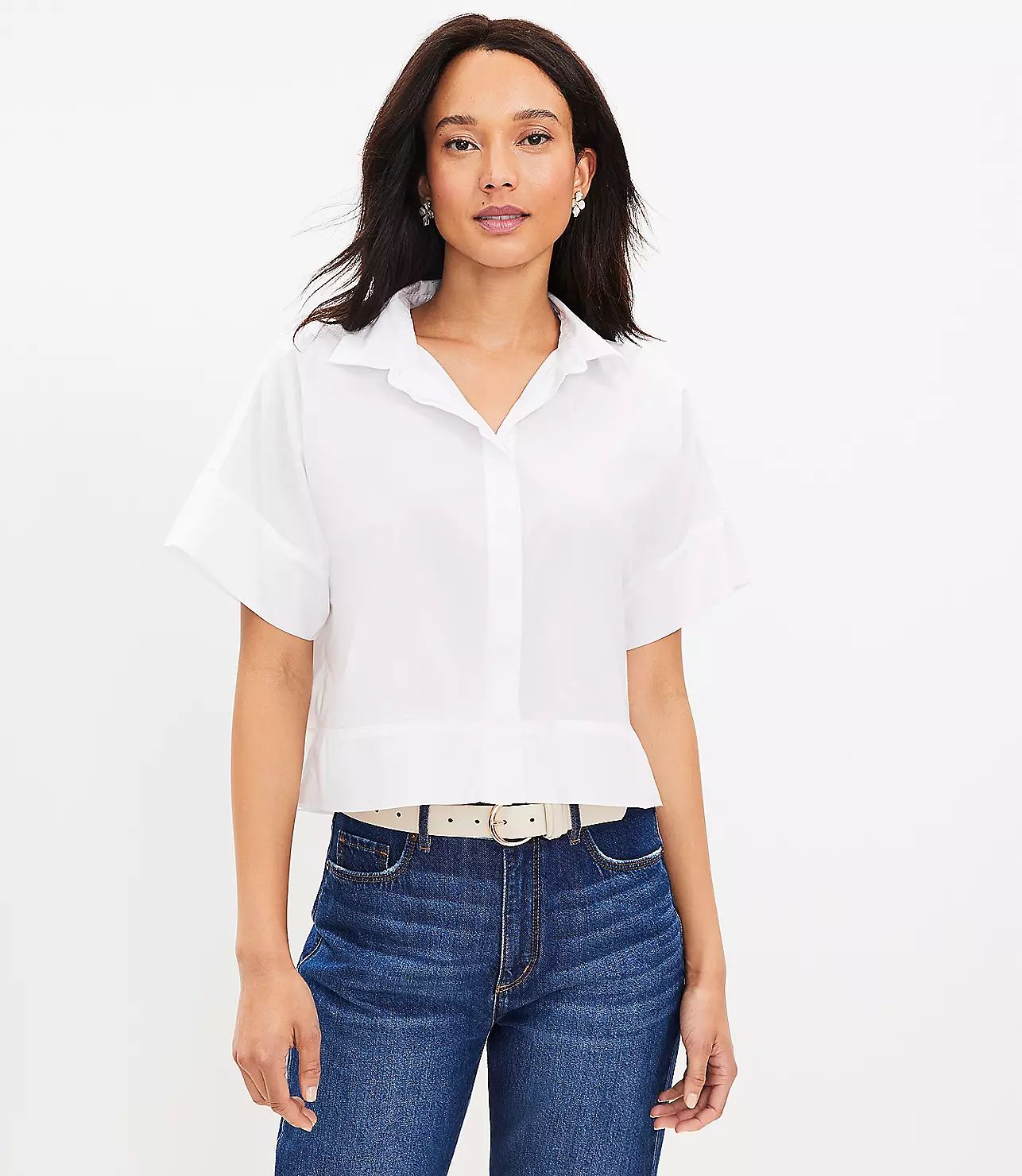 Modern Drop Shoulder Everyday Shirt | LOFT