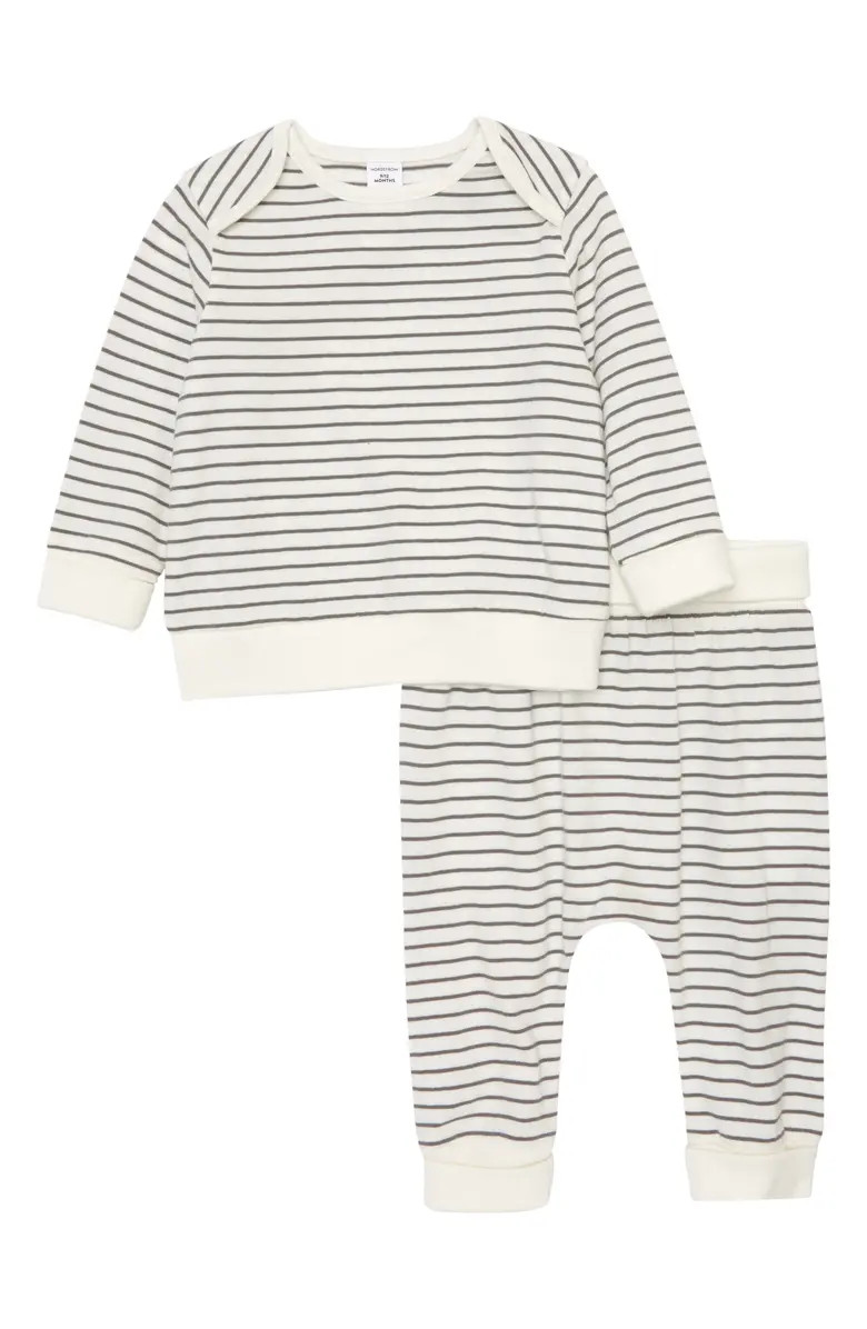 Kids' Nordstrom Grow with Me Organic Cotton Top & Pants Set | Nordstrom