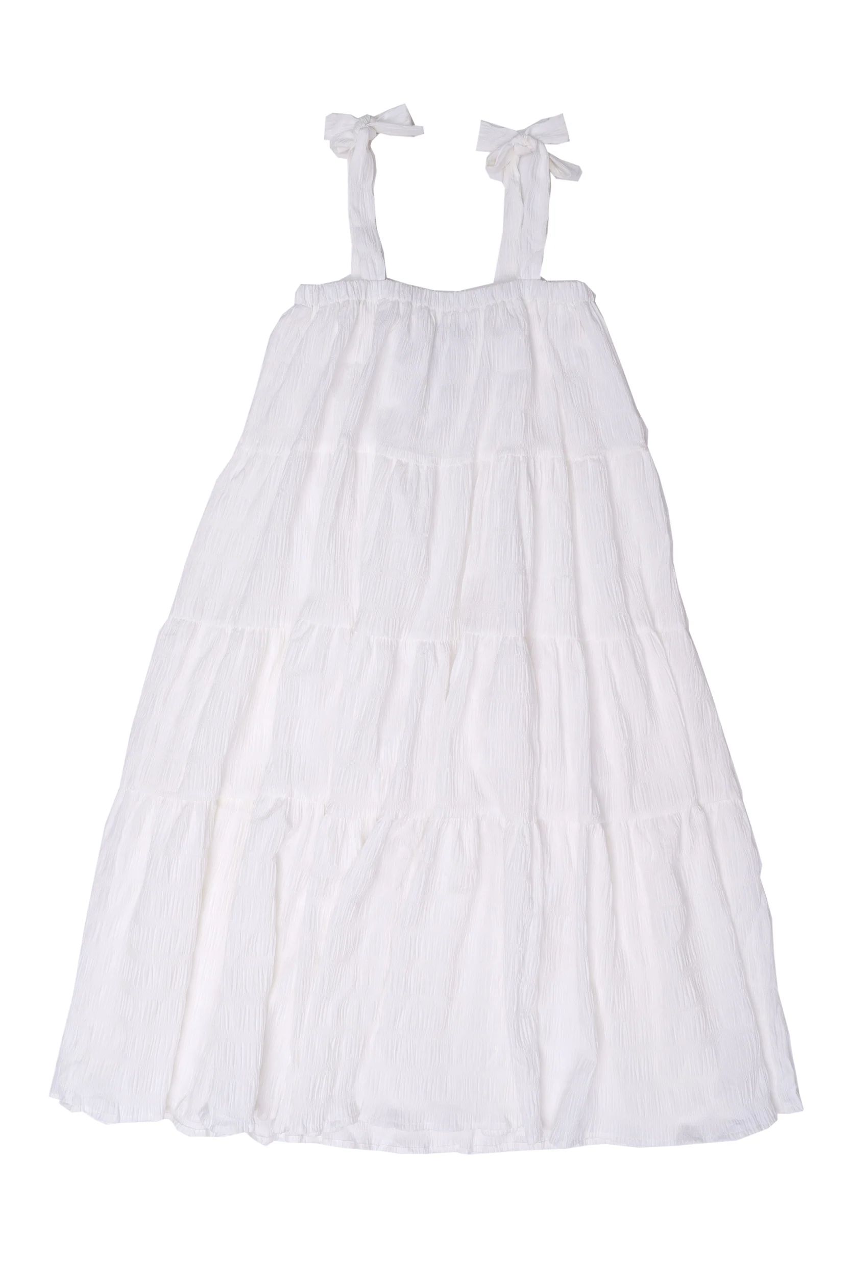Mom White Check Dress | The Oaks Apparel Company