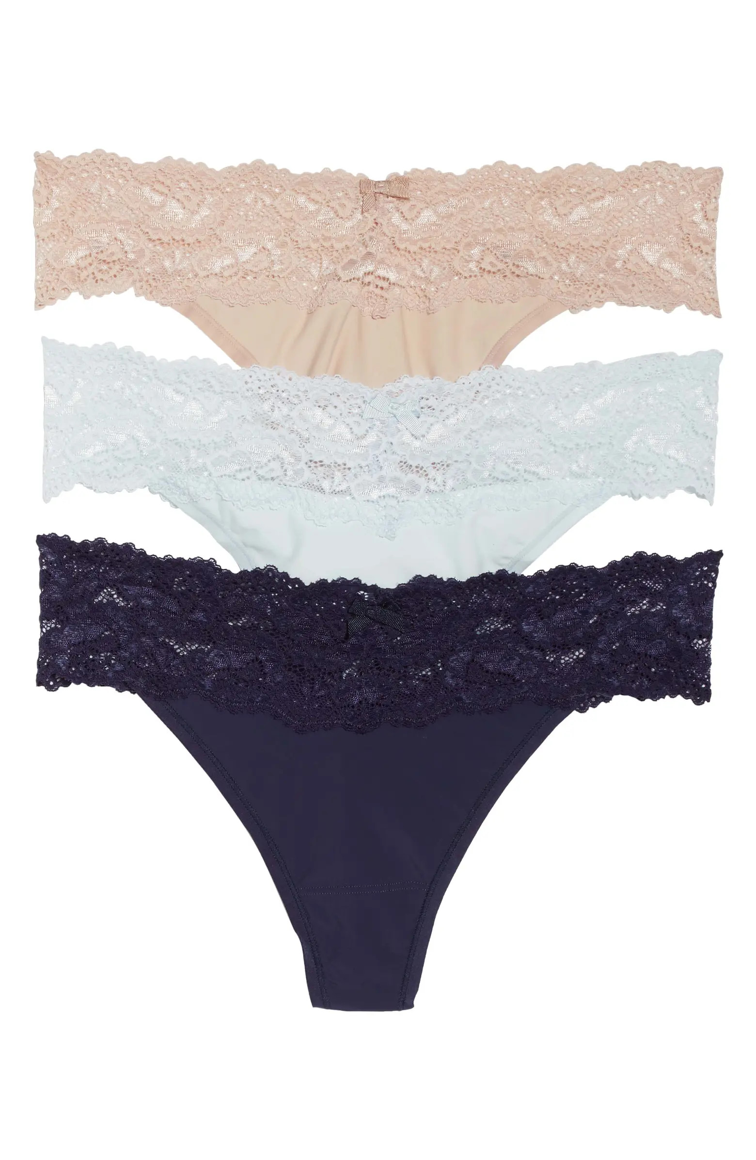3-Pack Goddess Lace Thongs | Nordstrom