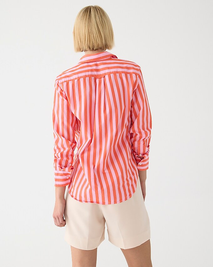 Classic-fit cotton poplin shirt in stripe | J. Crew US