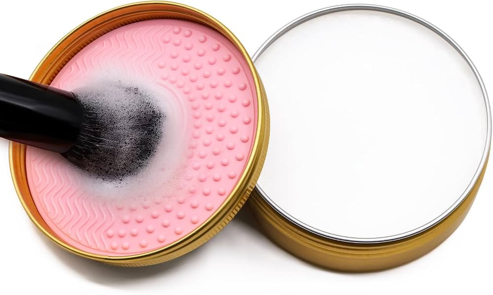 Makeup Brush Cleaner Solid Brush & Sponge Soap With Silicone Cleaning Pad, Vegan, Deep Cleaning, ... | Amazon (US)