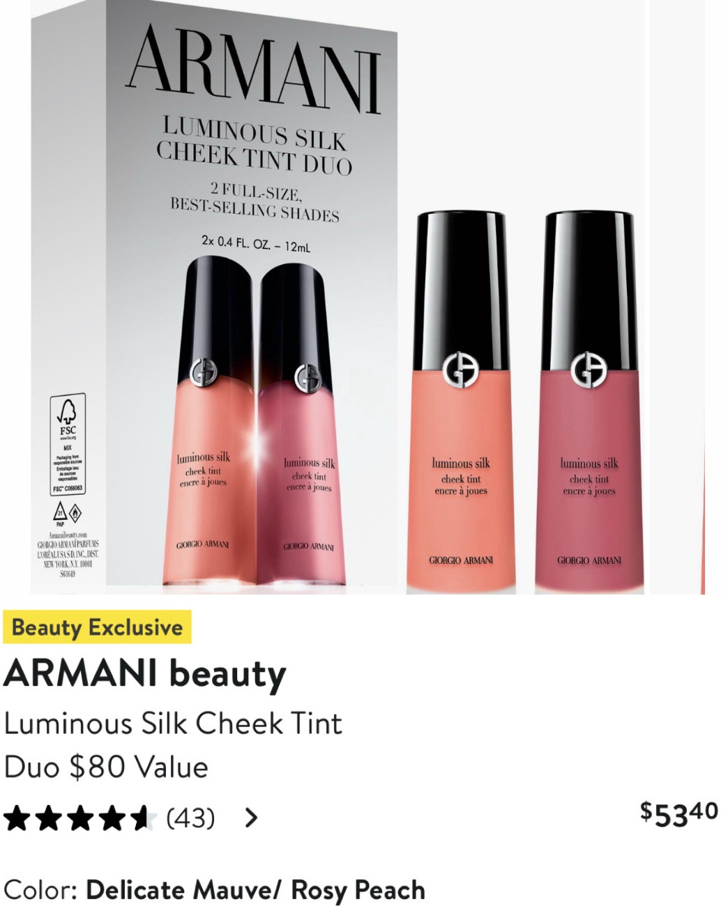 NORDSTROM ANNIVERSARY SALE PREVIEW + BEAUTY EXCLUSIVE! ARMANI beauty 💕 Luminous Silk Cheek Tint Duo $53.40 ($80 Value)

Color: Delicate Mauve/ Rosy Peach
luminous silk cheek tint enere a joues


#LTKSaleAlert #LTKFindsUnder100 #LTKBeauty