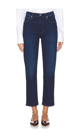Caia High Rise Straight Jeans in Lotus | Revolve Clothing (Global)