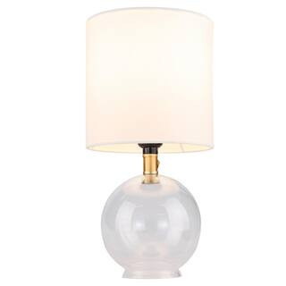 12.65 in. H 1-Light Gold Table Lamp Bedside Lamps, Nightstand Light with Shade Desk Decor Lamp, E26, No Bulbs Included | The Home Depot