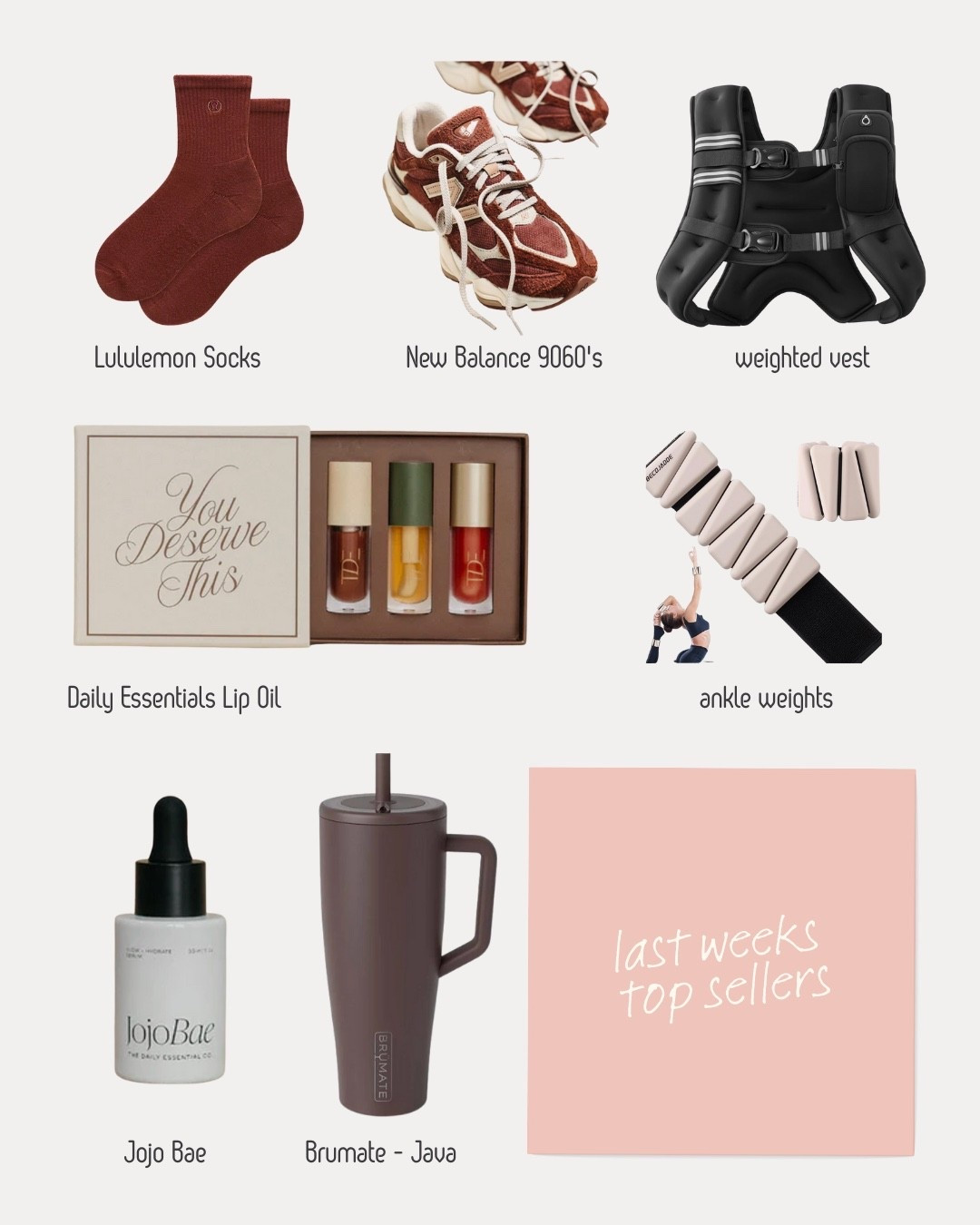 Last weeks top sellers 

#LTKfitnessgoals #LTKmorningroutine #LTKselfcare