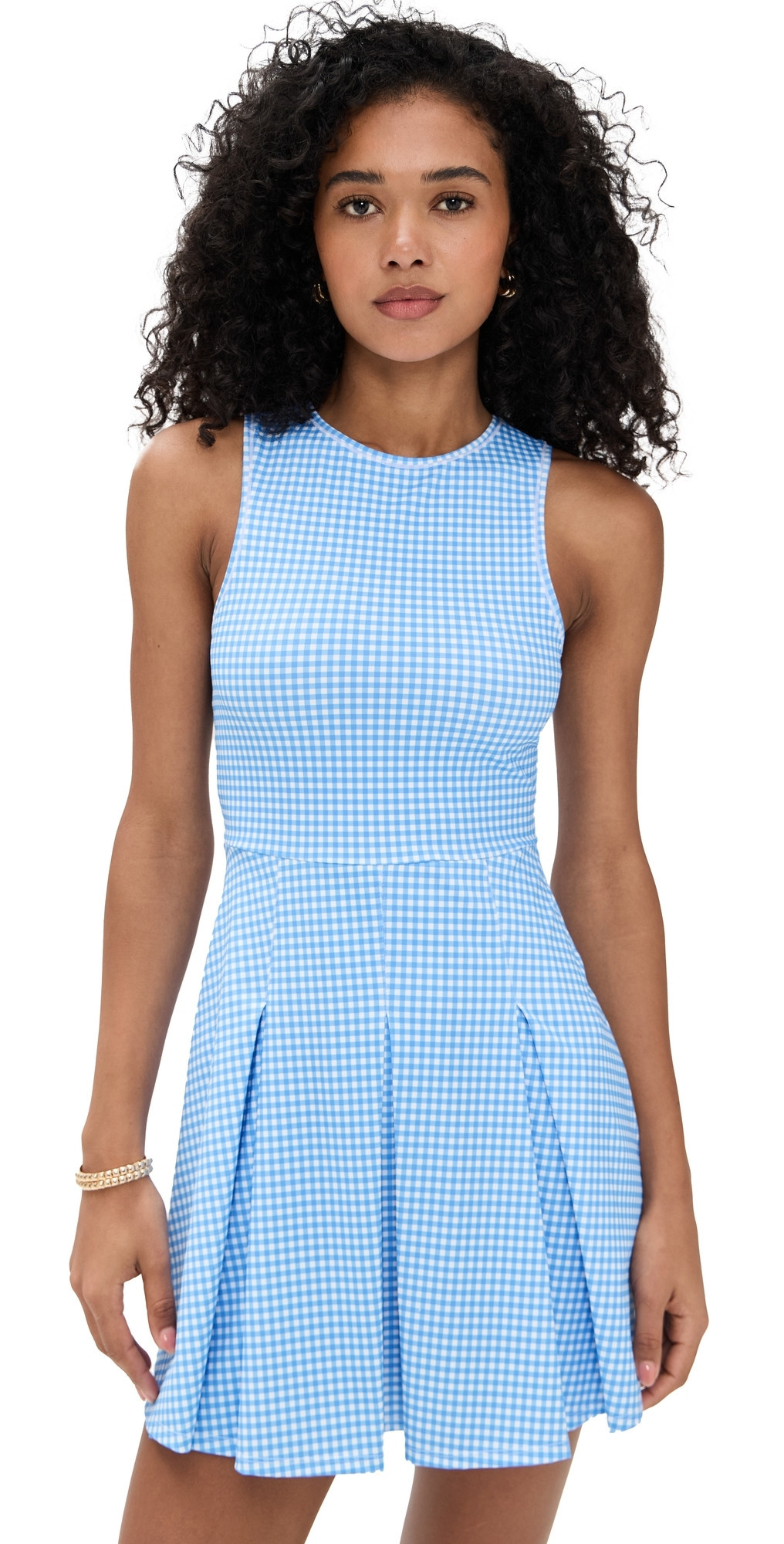 Addison Bay Racquet Dress Cerulean Gingham M | Shopbop