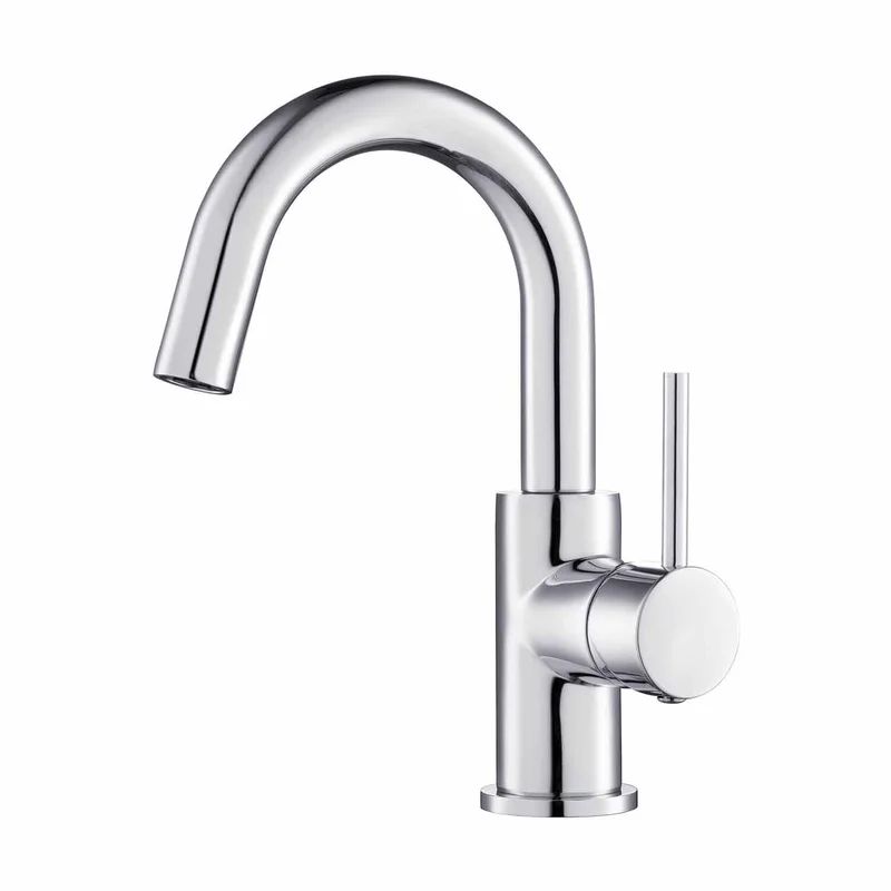 C-KBF1021CH-KPW100CH Circular Single Handle High-arc Bathroom Sink Faucet With Pop Up Drain | Wayfair Professional