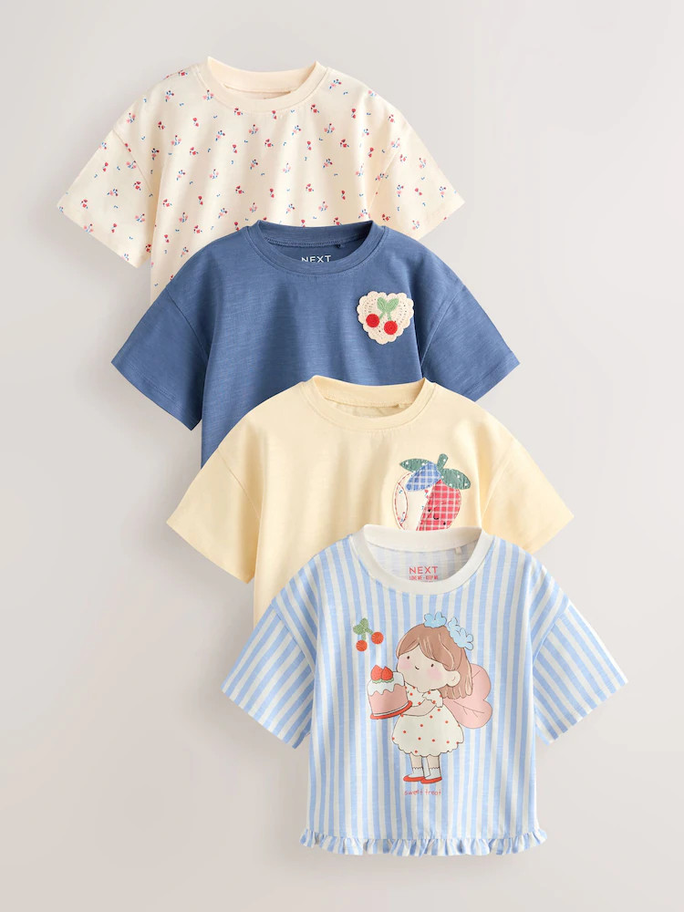 Patchwork Strawberry T-Shirts 4 Pack (3mths-7yrs) | Next US