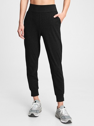 GapFit High Rise Brushed Tech Jersey Joggers | Gap (US)