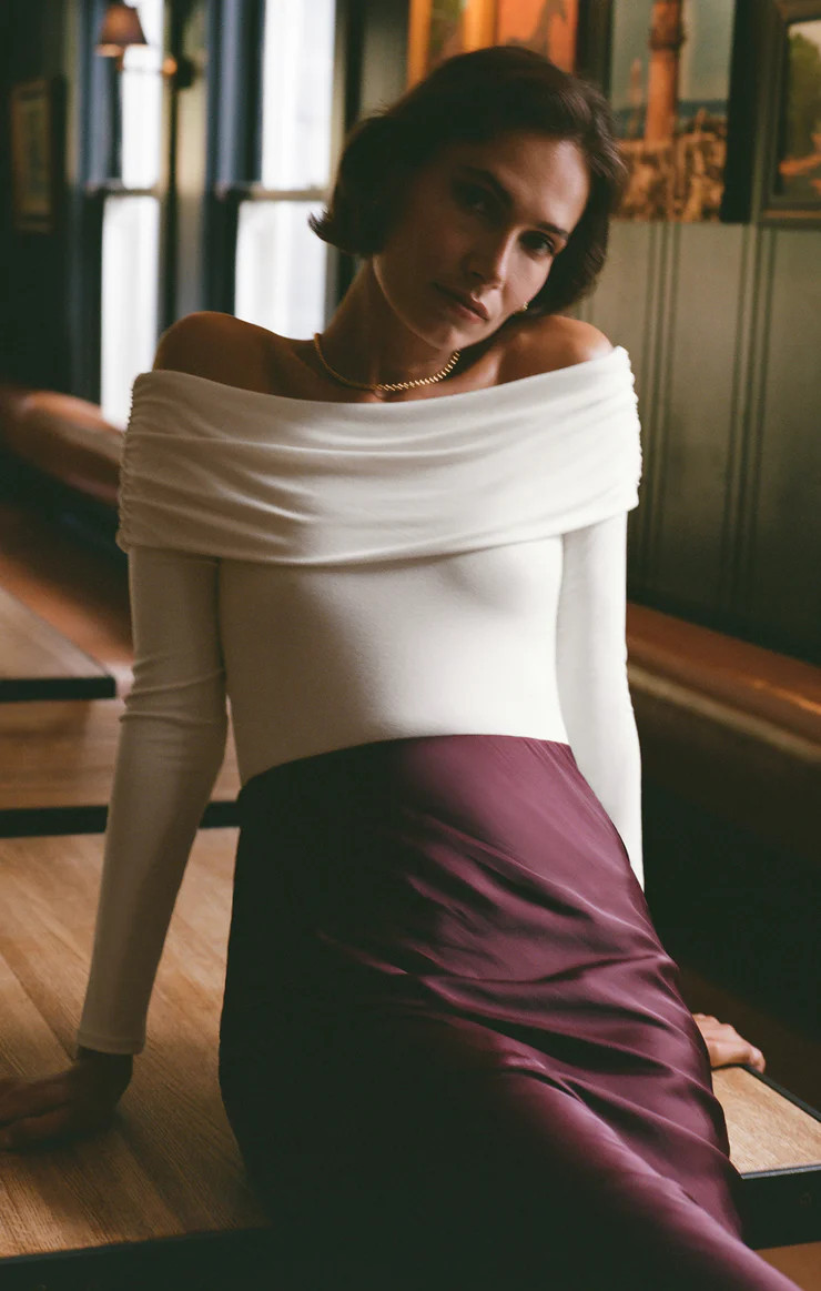 Mara Off Shoulder Second Skin Bodysuit | Z Supply