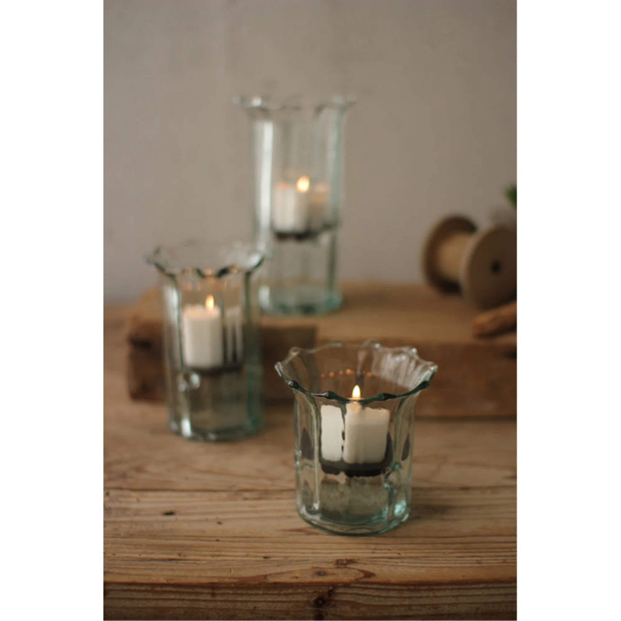Billingsly Cylinder 3 Piece Glass Votive Holder Set (Set of 3) | Birch Lane