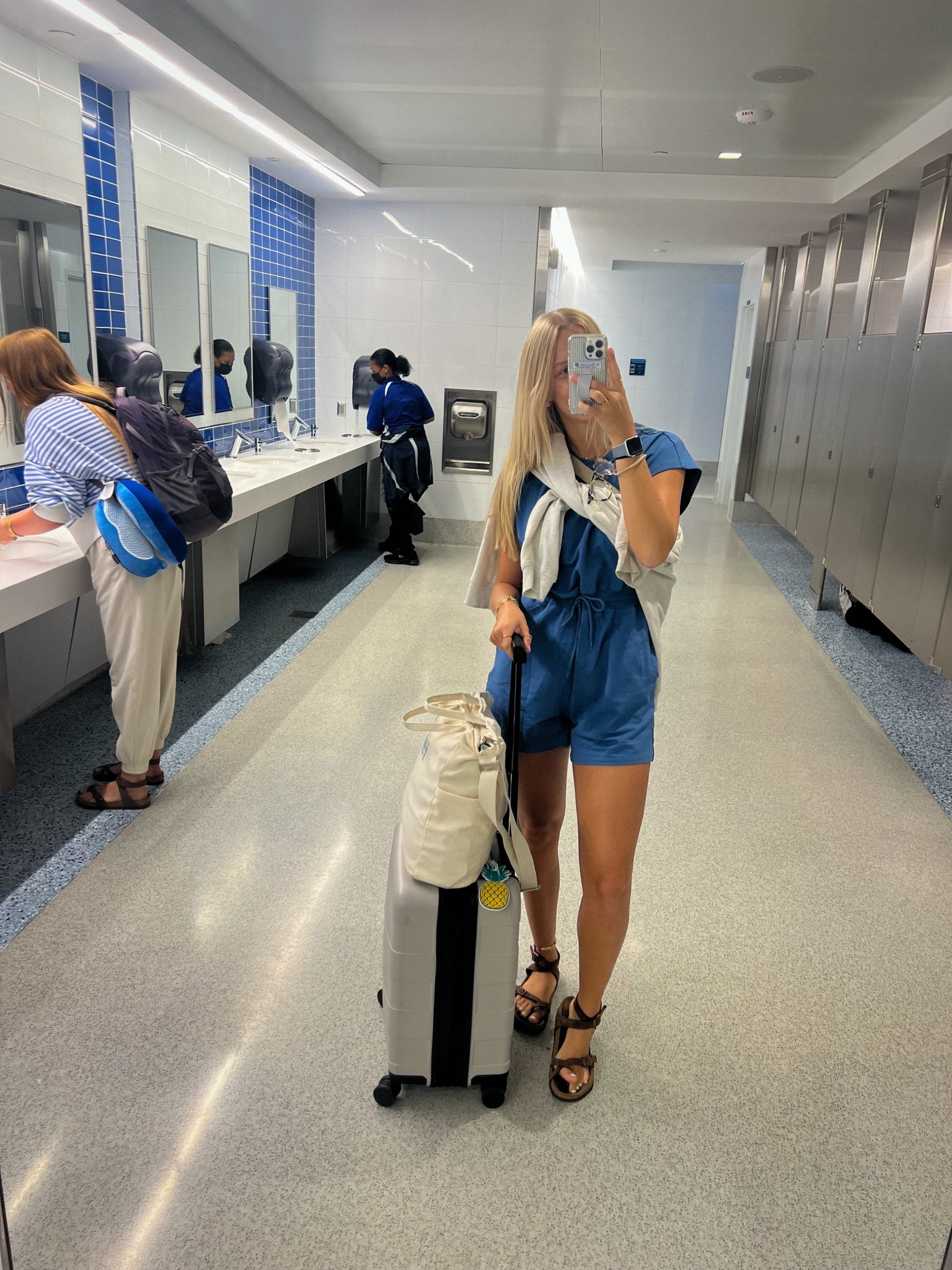 Travel day fit & necessities ✈️🛫🛬☀️🏖️

Medium in blue romper
39 in brown birks
Large in grey Target sweater
cream bag is from Amazon (so cute & perfect for travelling)
carry on is from Target

Amazon rompers, Amazon style, Amazon finds, Amazon fashion, blue rompers, brown birkenstocks, trending outfits, travel outfits, airport outfits, summer outfits, Target suitcase, Target carry on, Target travel, Amazon bags

#LTKTravel #LTKStyleTip #LTKShoeCrush