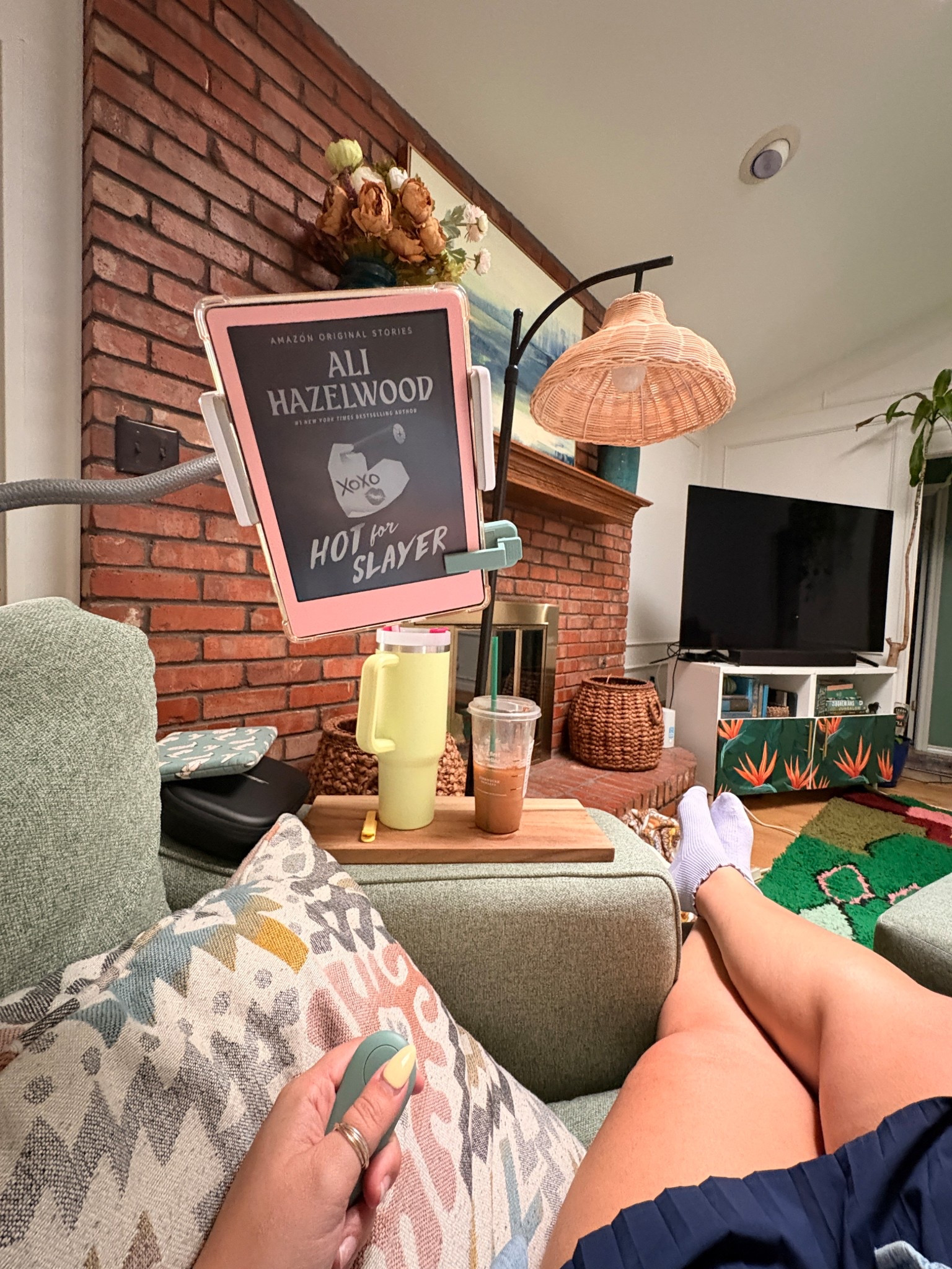 Ideal set up for a night in for this reader!! I love my kindle and clicker! 

#LTKSaleAlert #LTKFindsUnder50 #LTKHome