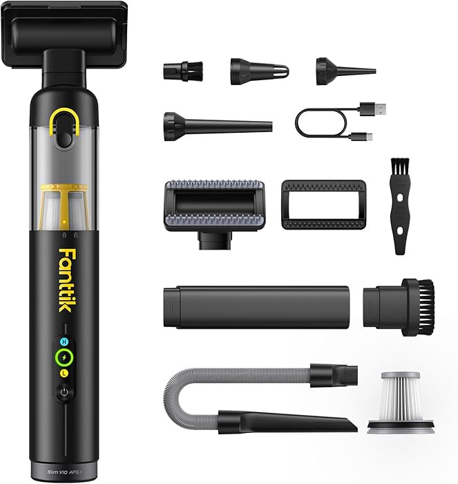 Fanttik Slim V10 APEX Cordless Car Vacuum, 4-in-1 Portable Mini Handheld Vac, 19kPa Suction Power... | Amazon (US)