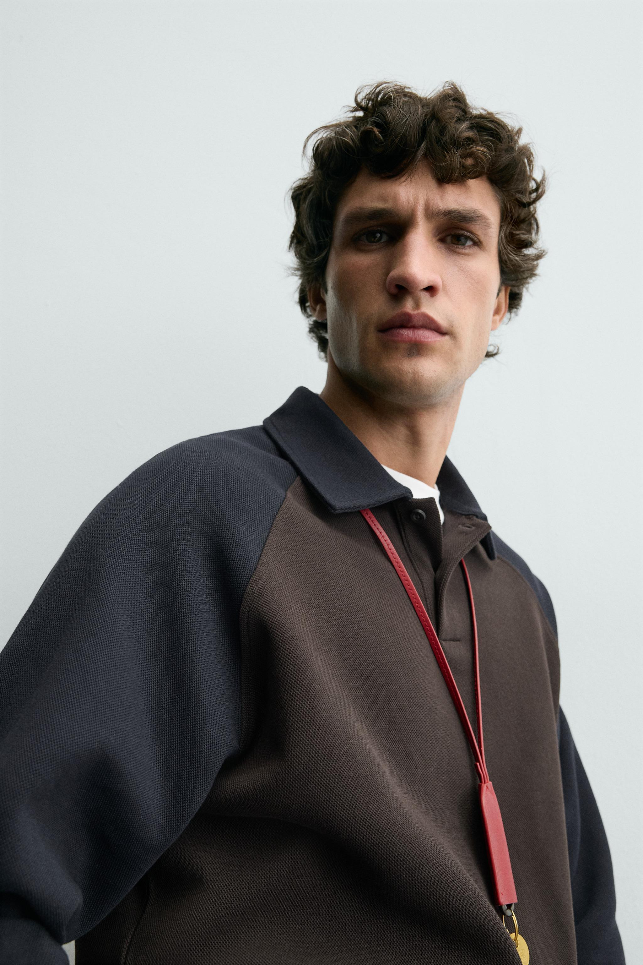 COLOR BLOCK RAGLAN SLEEVE POLO SHIRT | Zara US