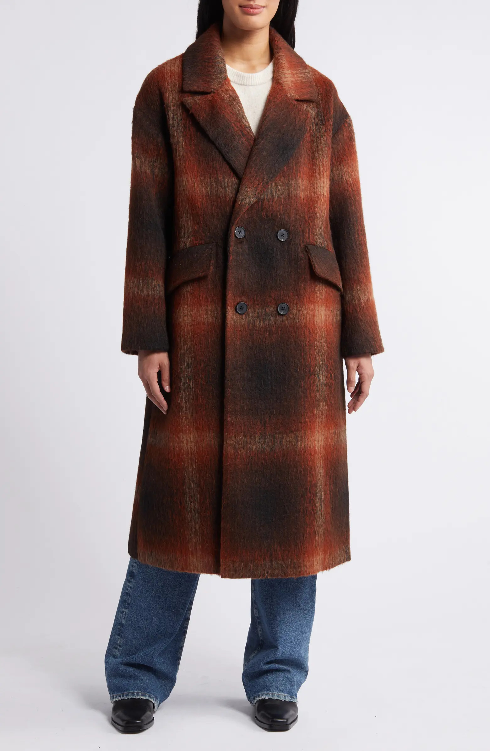 Lucky Brand Oversize Double Breasted Coat | Nordstrom | Nordstrom