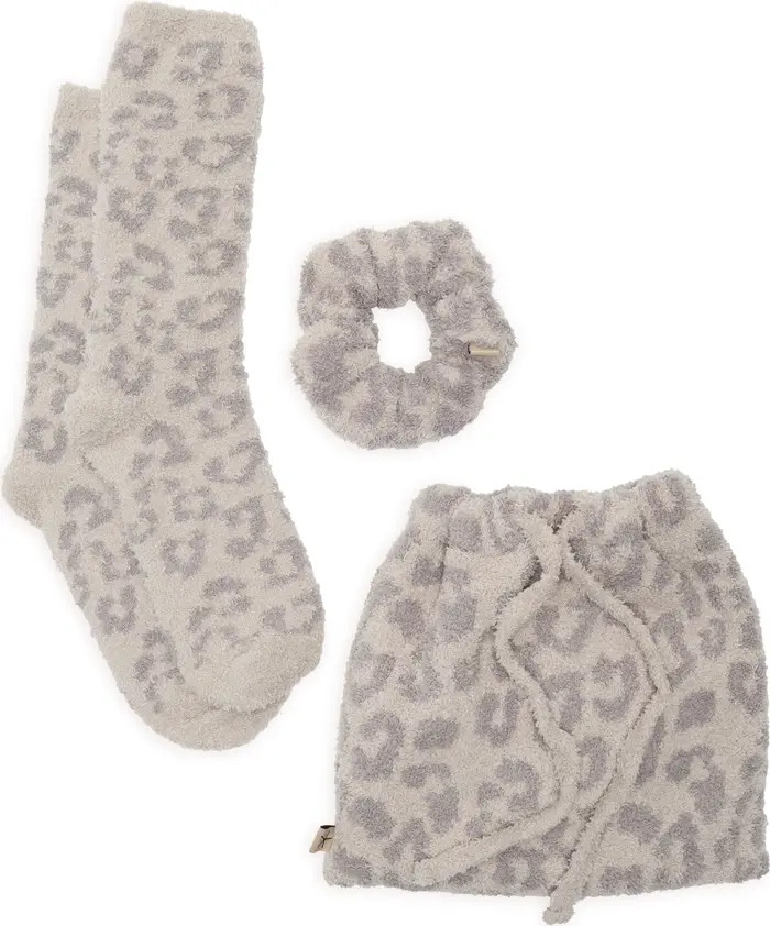 Barefoot Dreams® CozyChic® Leopard Print Scrunchie & Socks Gift Set | Nordstromrack | Nordstrom Rack