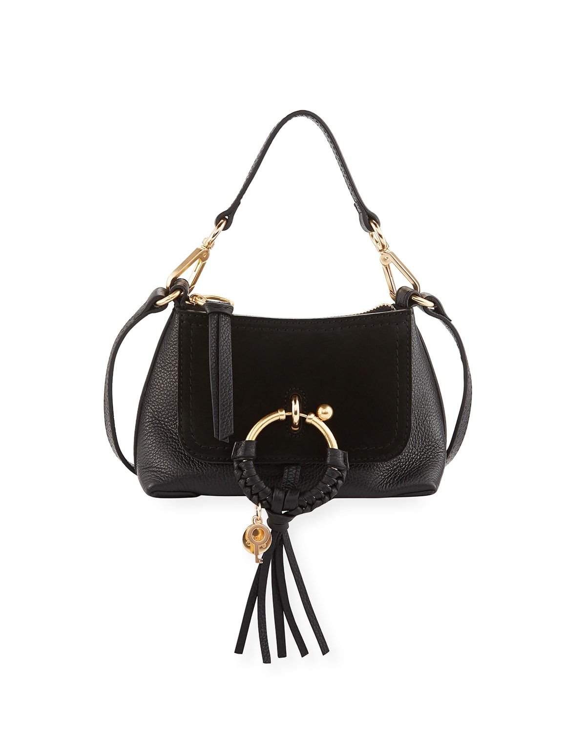 Joan Mini Leather & Suede Crossbody Bag | Neiman Marcus