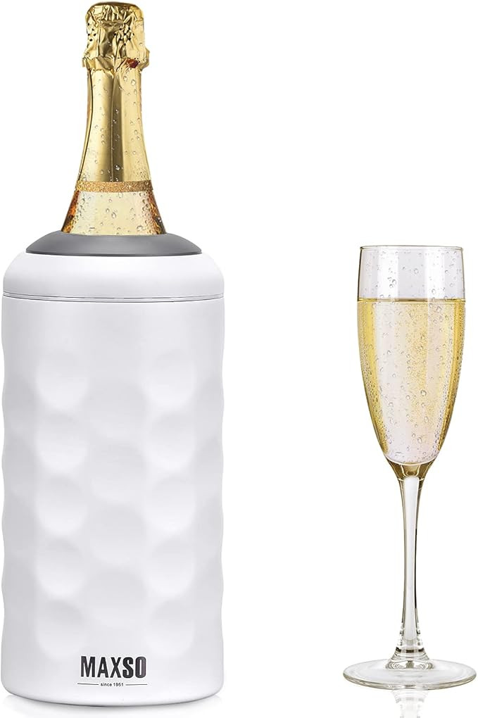 Wine Chiller Single Bottle Stainless Steel Iceless Cooler insulated Wine Bottle Keep Wine Cold up... | Amazon (US)