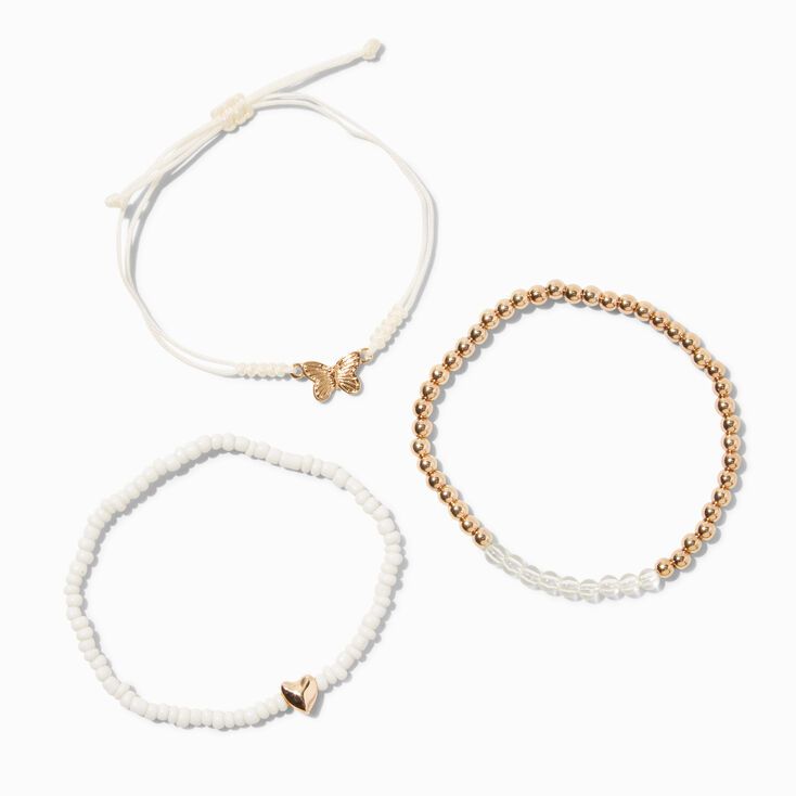 April Birthstone Beaded Stretch Bracelets - 3 Pack | Claire's (US)