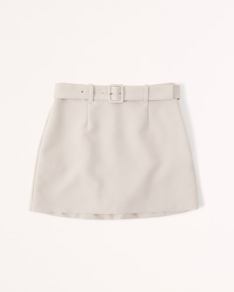 Belted Menswear Mini Skort | Abercrombie & Fitch (US)