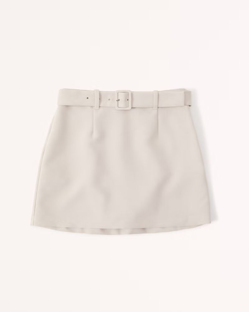 Belted Menswear Mini Skort | Abercrombie & Fitch (US)