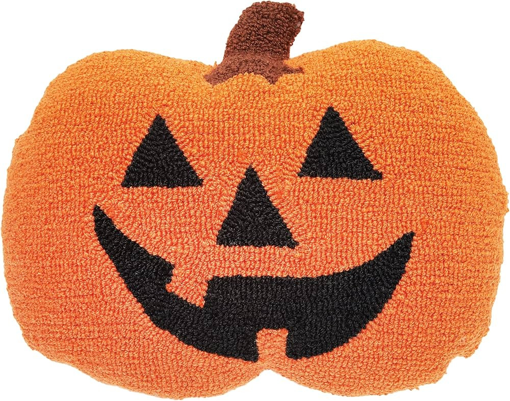 C&F Home 16" x 18" Pumpkin Shaped Halloween Hooked Accent Throw Pillow Jack-O-Lantern Autumn Fall... | Amazon (US)