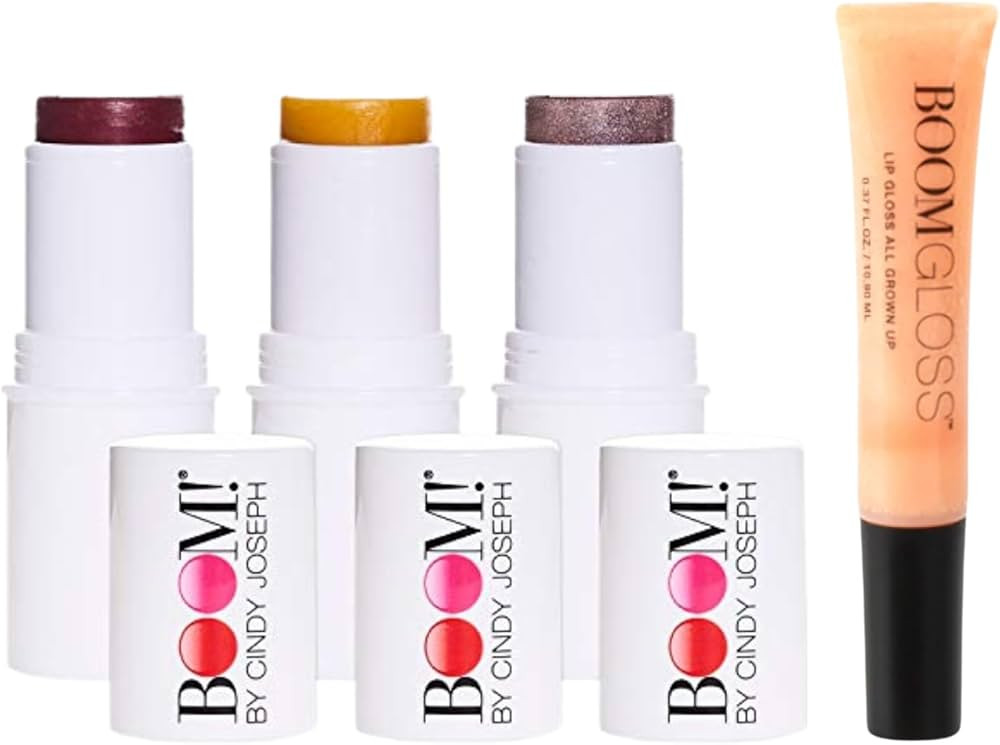 BOOM! by Cindy Joseph Complete Look Bundle - 3-Pack Boom Makeup Sticks and Boom Gloss: Blush Stic... | Amazon (US)