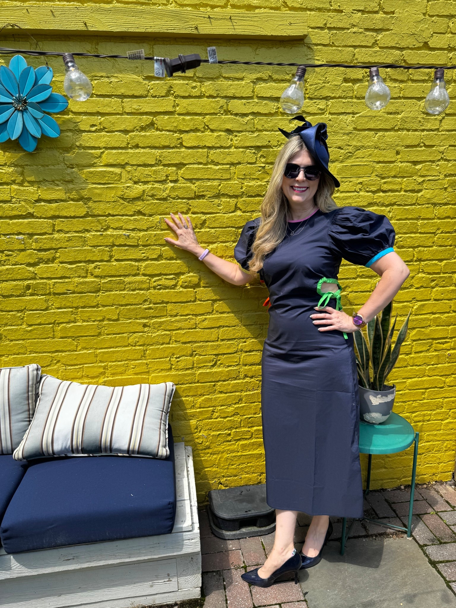 #fascinator fashion. Horse racing chic. #cutout #midi #colorblock #elegant 

#LTKSummerEdit #LTKU #LTKSeasonal