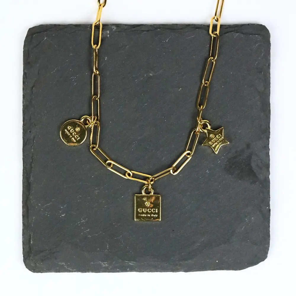 Lux Paperclip Charm Necklace - Ahava J | Ahava Jewels