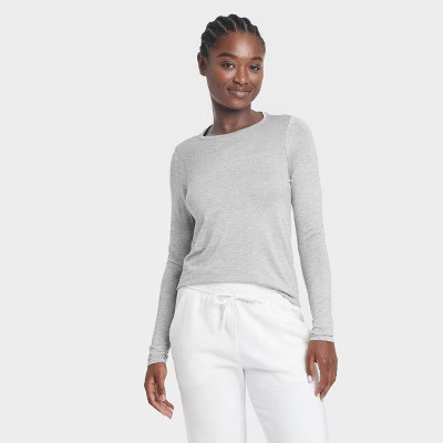 Women's Seamless Long Sleeve Top - All In Motion™ Heathered Gray XS | Target