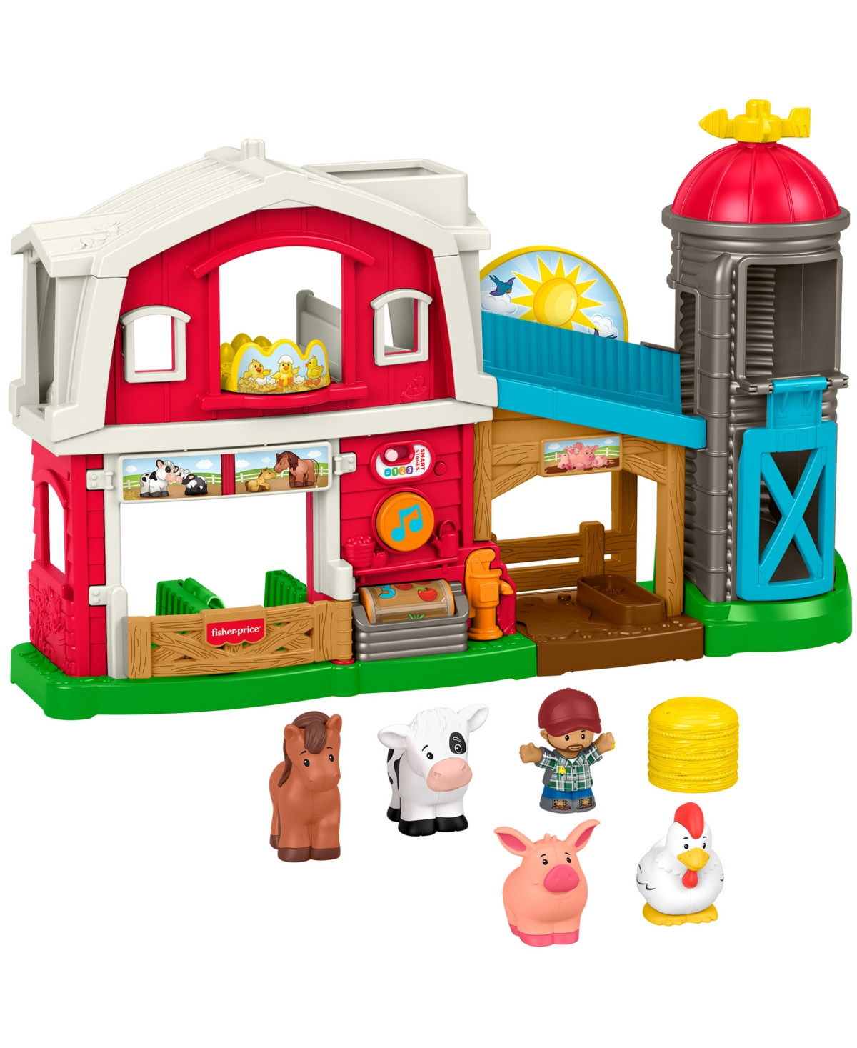 Little People Caring Fun Animal Farm Playset, 6 Play Pieces - Multi-Color | Macy's