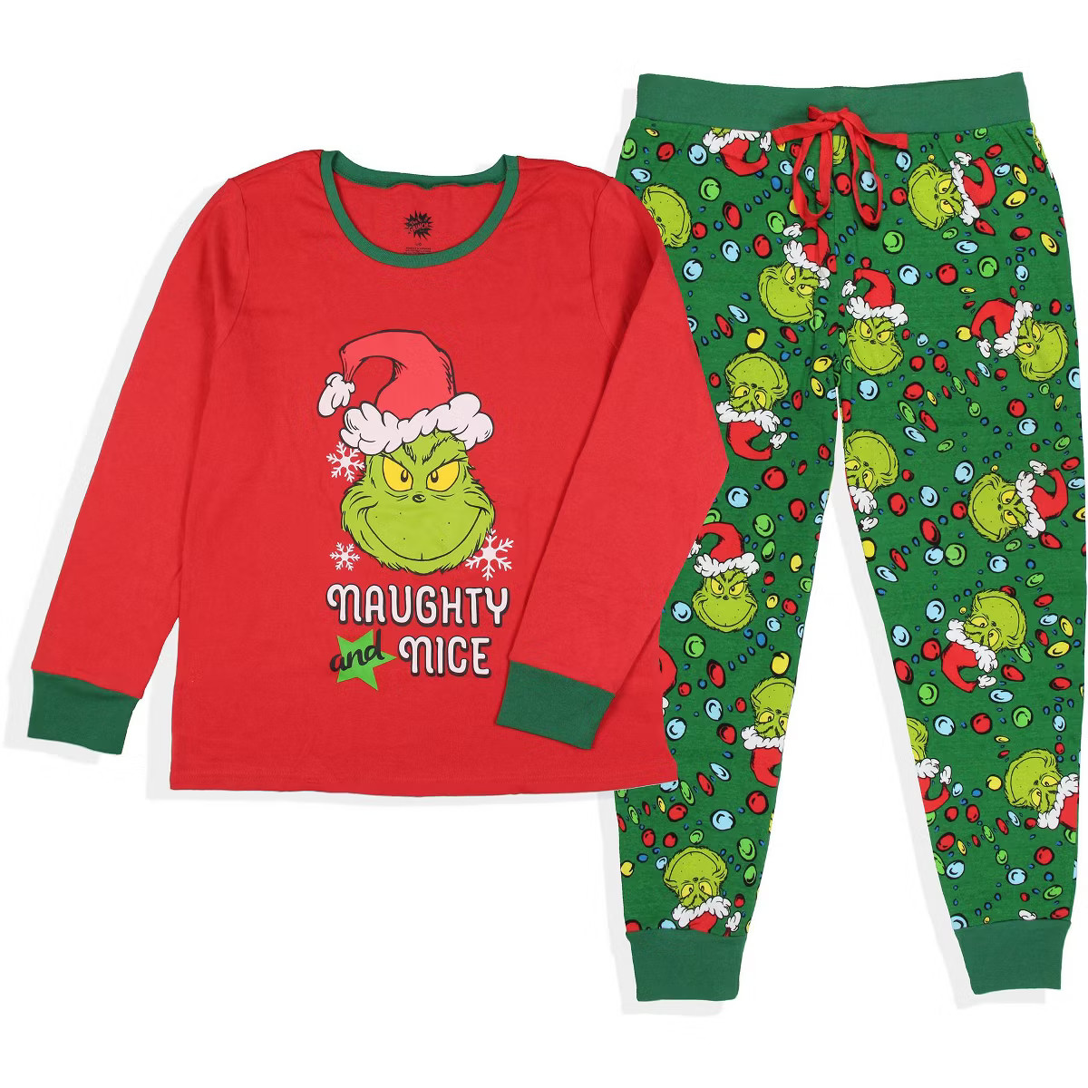 Dr. Seuss How the Grinch Stole Christmas Lights Matching Family Pajama Set | Target