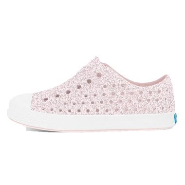 Native Shoes Kids Jefferson Milk Pink Bling & Shell White | Well.ca