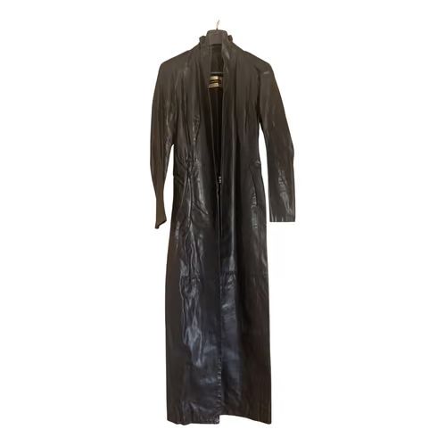 Leather coat Plein Sud Black size 38 FR in Leather - 32943396 | Vestiaire Collective (Global)