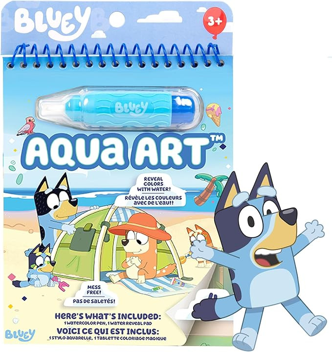 Horizon Group USA Bluey Aqua Art, Includes 4 Reusable Pages of Water Art & Water Pen, Color with ... | Amazon (US)