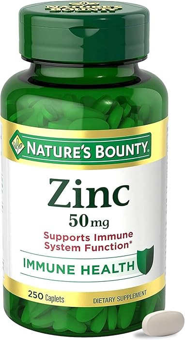 Nature’s Bounty Zinc 50mg, Immune Support & Antioxidant Supplement, Promotes Skin Health, 1 Cap... | Amazon (US)
