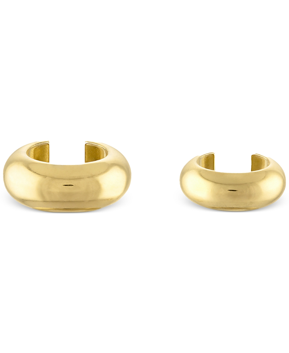 Ben Oni Stainless Steel 2-Pc. Set Single Ear Cuffs - Gold | Macy's