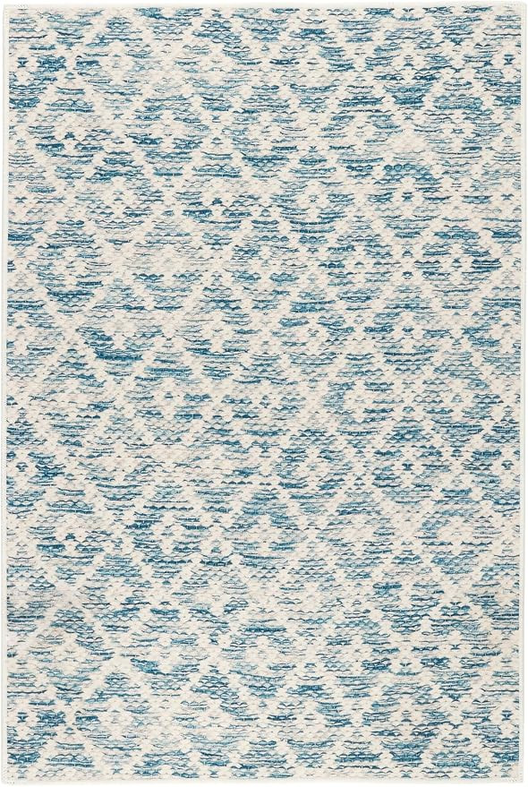 Dash & Albert Melange Diamond Blue Machine Washable Rug, 2.5 X 8 Feet, Blue Geometric Pattern | Amazon (US)