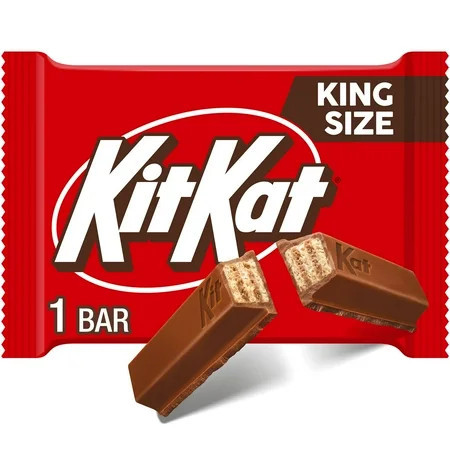 Kit Kat Milk Chocolate Wafer King Size Candy, Bar 3 oz | Walmart (US)