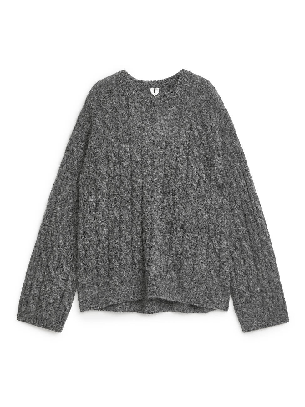 Mohair Blend Cable Jumper | ARKET (US&UK)
