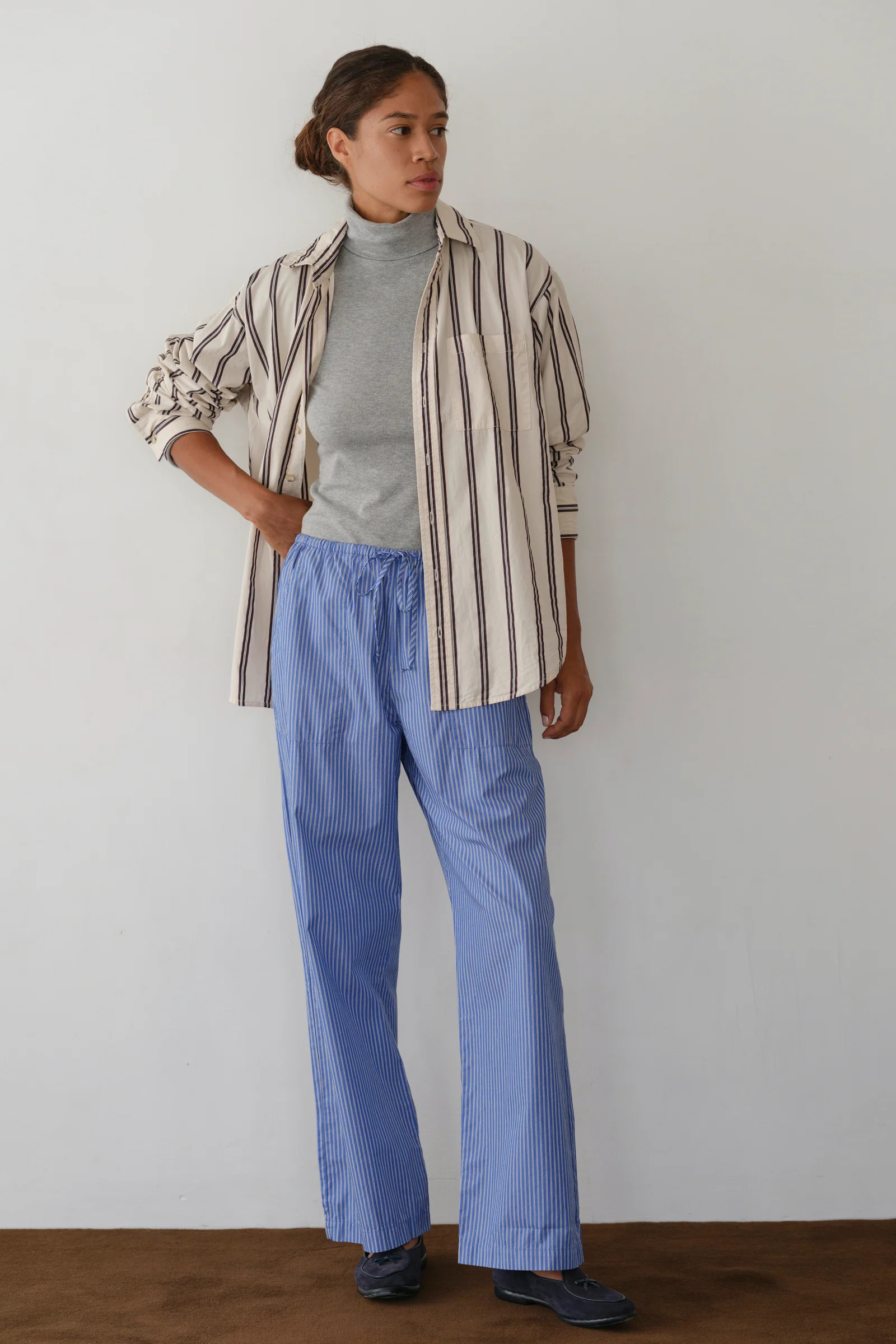 The Pop Stripe Drawstring Pant | DONNI.