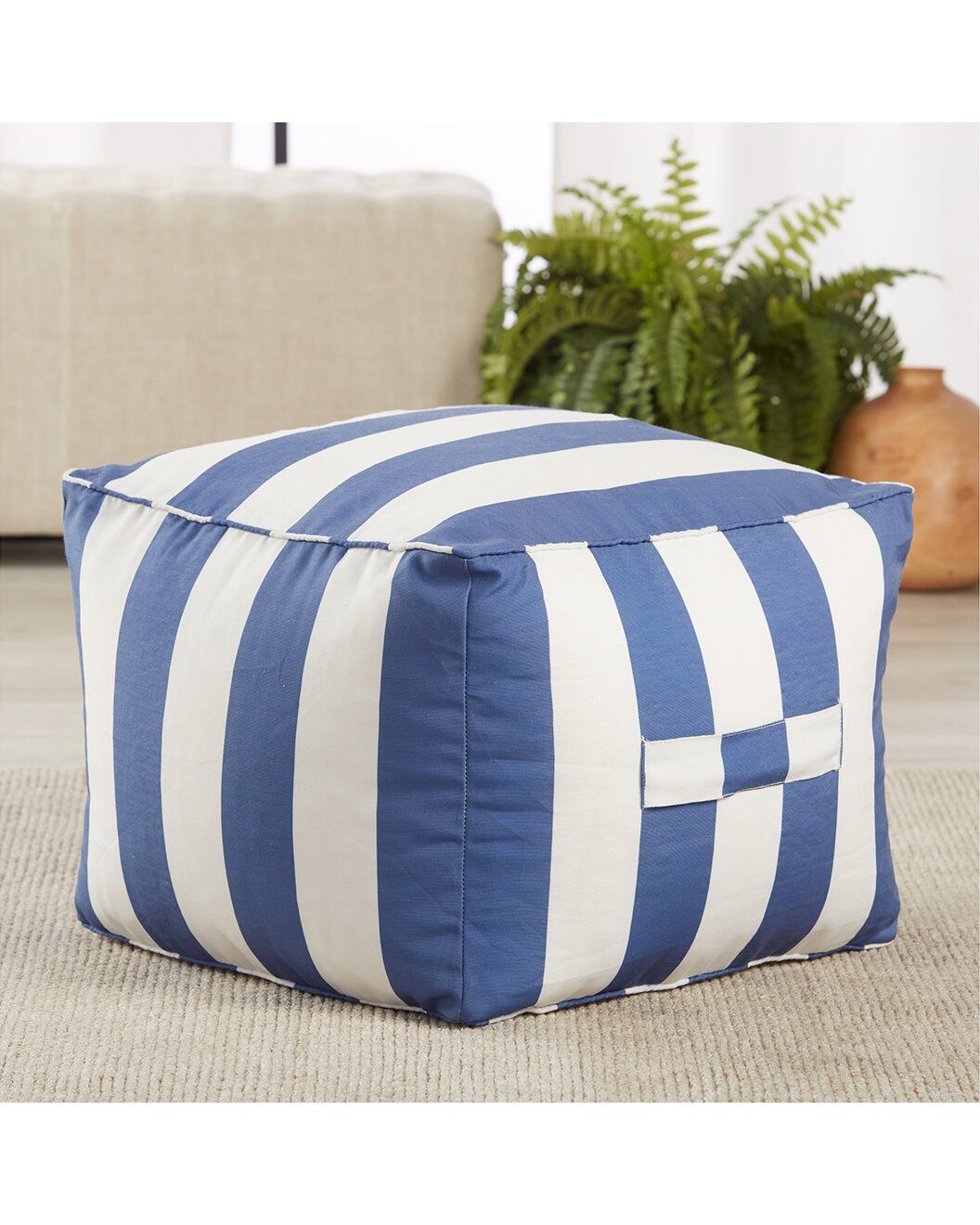 Chatham Indoor/ Outdoor Cuboid Pouf | Gilt