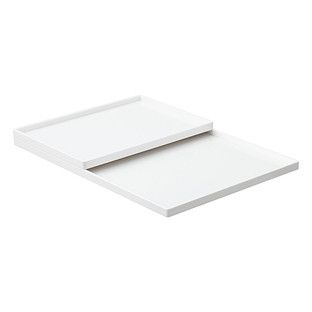 Poppin Large Accessory Slim Tray/Lid White | The Container Store