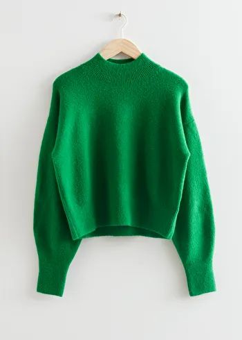 Mock Neck Sweater - Bright Green - & Other Stories WW | & Other Stories US