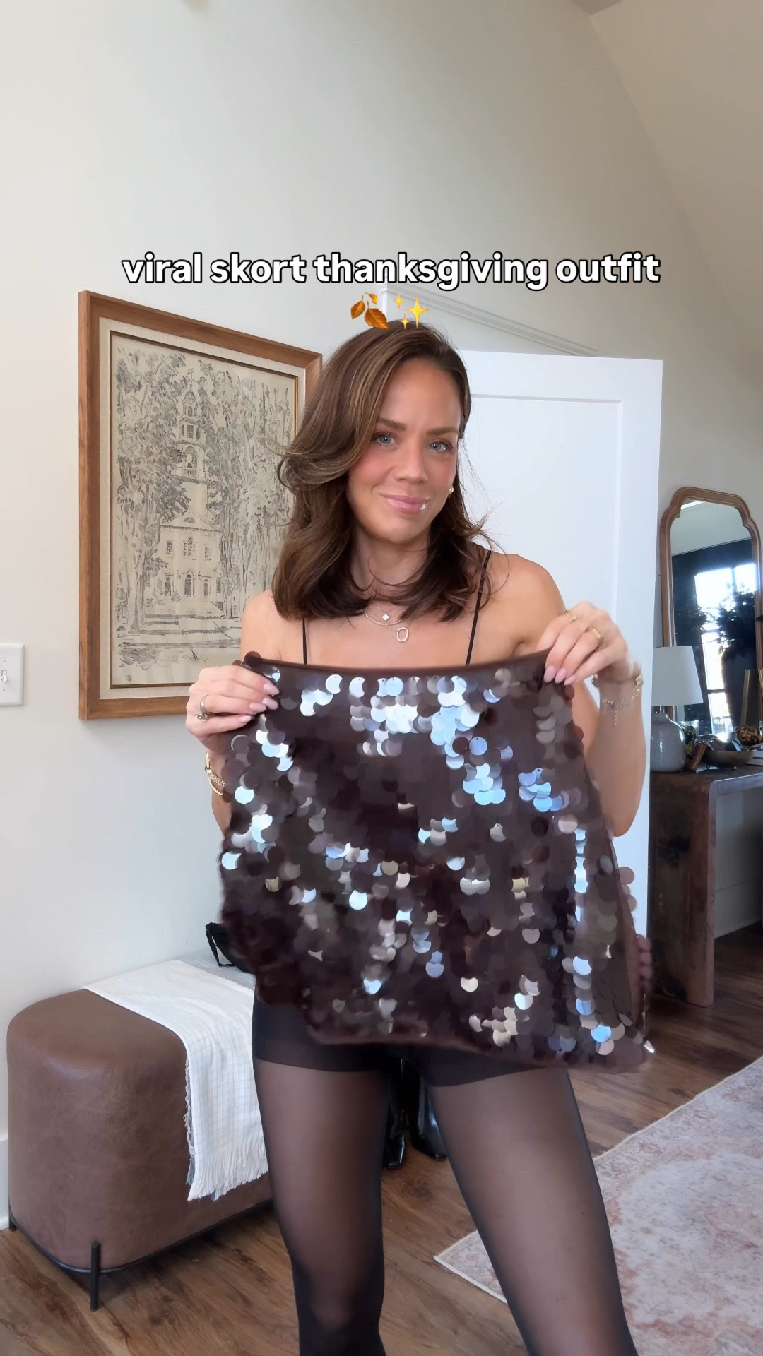 🆕 sequin skort version of my fave! Code NEWFORYOU to save $ in app purchases!Perf for Thanksgiving, holiday and date night! In xs & s sweater but def needed XS sweater.  

Abercrombie holiday 

#LTKFindsUnder50 #LTKHoliday #LTKSaleAlert