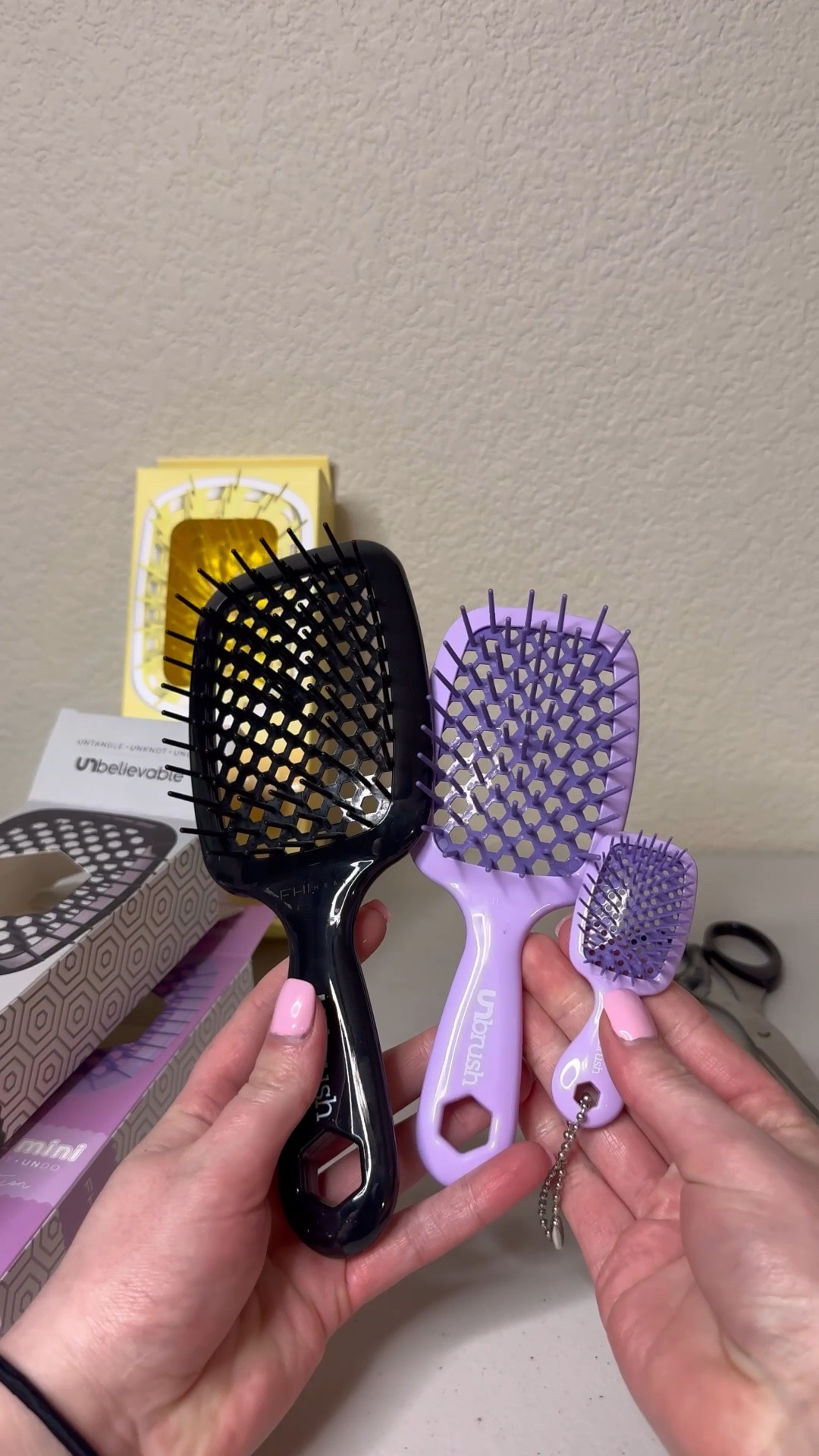 @Unbrush hair brushes are really the GOAT! 🐐🙌🏼  They are on sale rn too! 🤑 These are the perfect investment to stop buying new hair brushes that don’t work! Having the mini is about to be so clutch in the car 😚🤌🏼🚙 Keychain, mini, regular, and plus hairbrush order 😍 I promise I’ll never use another brush & I ordered these for my family cause I love them so much! 🙌🏼💁🏻‍♀️ & after this I ordered 6 more for the fam 😂🙌🏼 #unbrush #unbrushreview #unbrushhairbrush #unbrushdetanglinghairbrush #hairbrushing #hairbrushes 

#LTKBeauty #LTKKids #LTKTravel