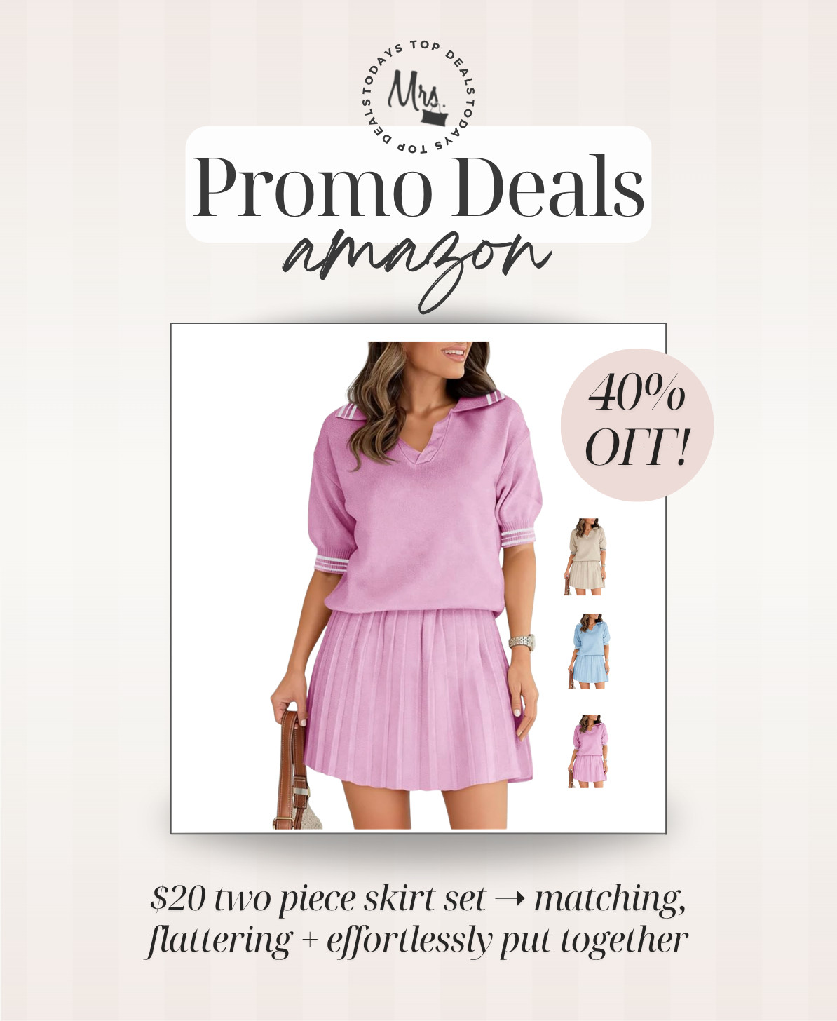 $20 two piece skirt set ➝ matching, flattering + effortlessly put together
 

 #LTKgrwm #LTKootd #LTKSaleAlert